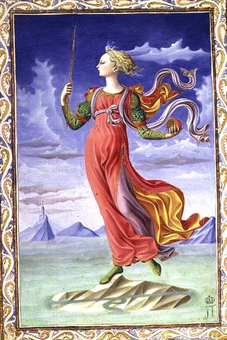 Allegory of Rome, illuminated by Francesco Pesellino (1422-57), original text written von w/c on parchment) Silius Italicus