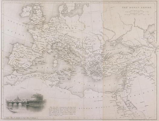 The Roman Empire, c.1850 (engraving) von W Hughes