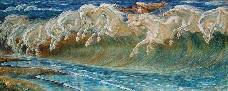 Die Pferde des Neptun von Walter Crane