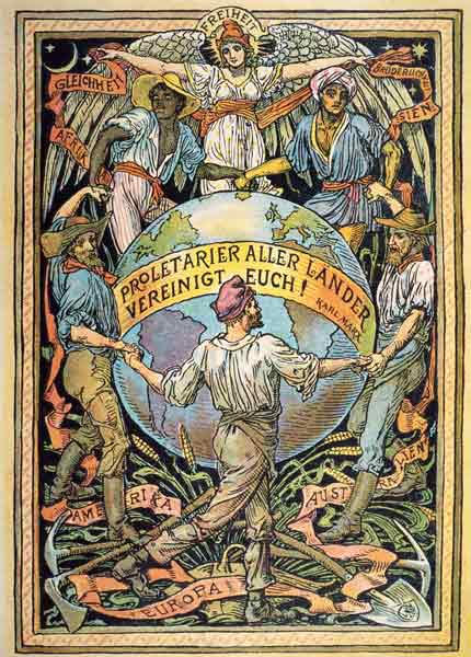 Solidarity of Labour (Illustration zur Proklamation des 1. Mai zum Tag der Arbeit. Nach Walter Crane 1889