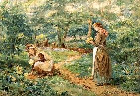 Girls Picking Wild Flowers 1902  on