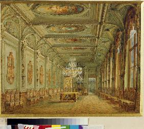 Das Hauptspeisezimmer (Galerie des Heinrich II.) im Jussupow-Palais in St. Petersburg 1859