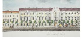 Das Stroganow-Palais (Aus der Panorama von Newski-Prospekt)