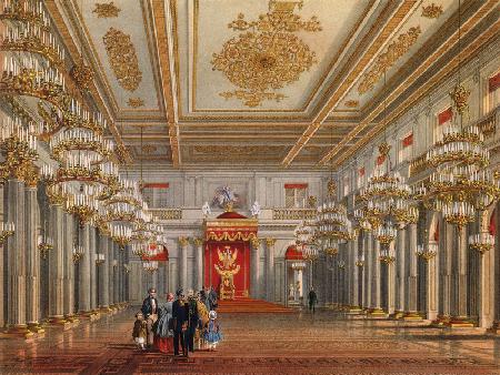 Der Georgsaal (Großer Thronsaal) im Winterpalast in St. Petersburg
