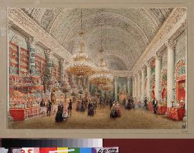 Wohltätigkeitsbasar in der Banquethalle des Jussupow-Palais in St. Petersburg