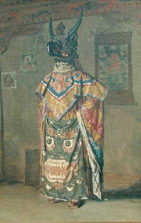 Buddhist Lama during the Holiday in the Pemionchi Cloister 1874-76