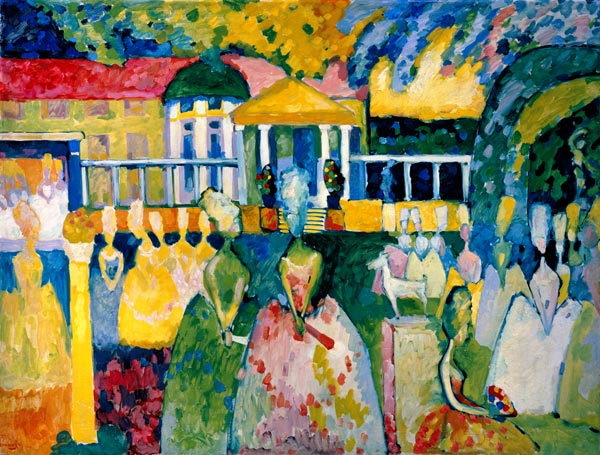 Damen in Reifröcken von Wassily Kandinsky