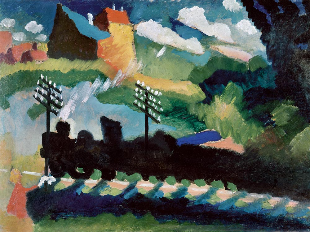 Eisenbahn bei Murnau von Wassily Kandinsky