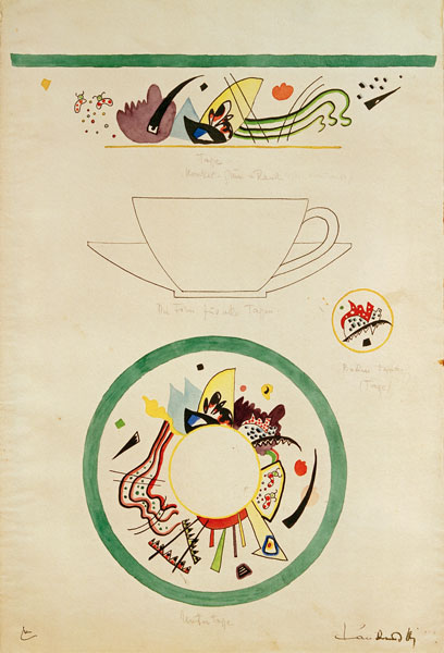 Entwurf für eine Tasse und Untertasse von Wassily Kandinsky