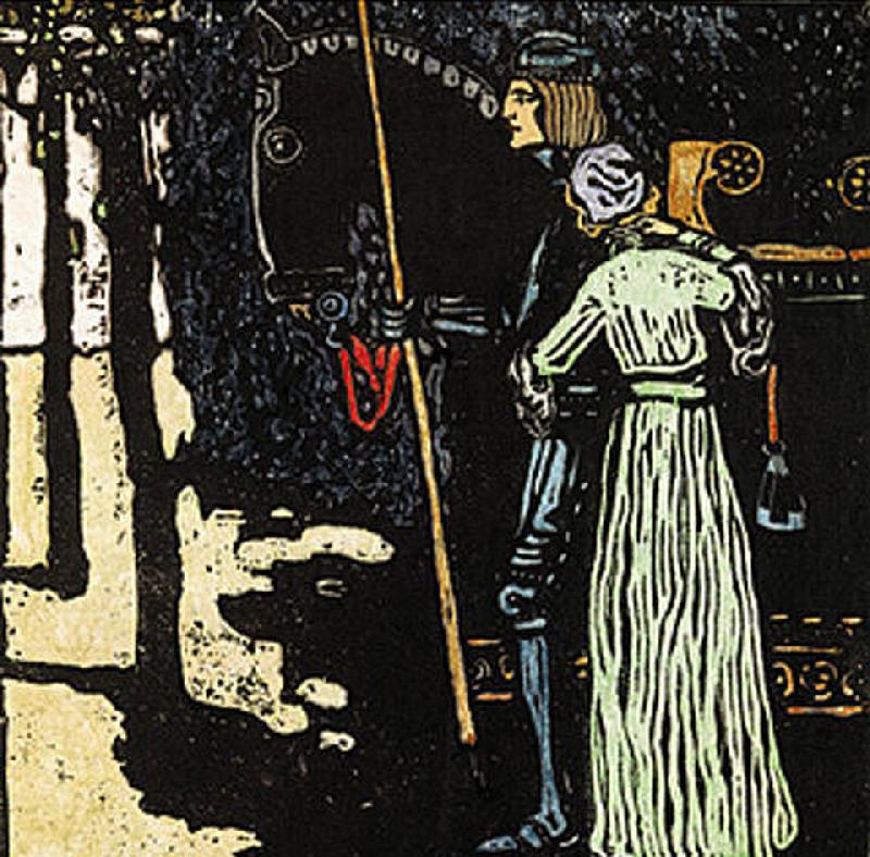 Abschied, große Fassung (Zweiter Zustand) von Wassily Kandinsky