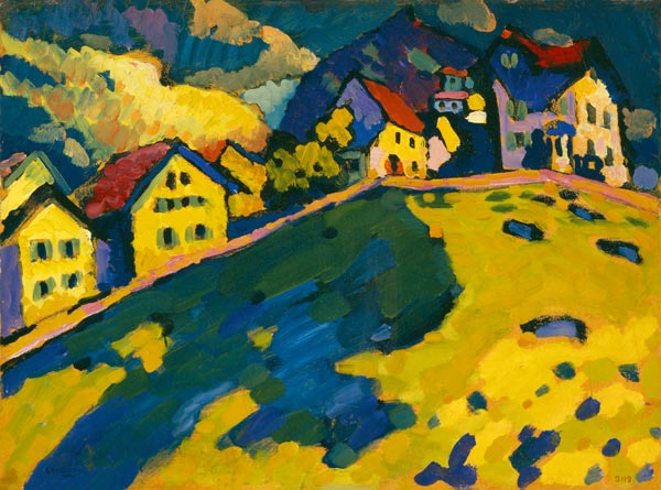 Studie für Häuser am Hügel von Wassily Kandinsky