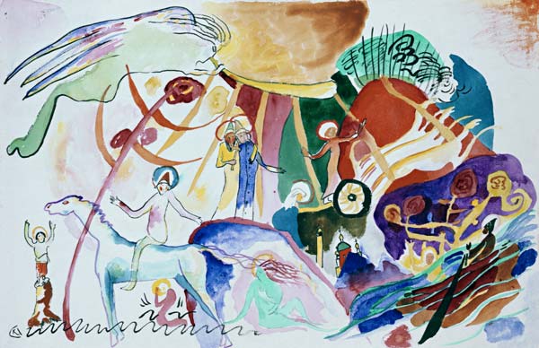 Komposition mit Heiligen von Wassily Kandinsky