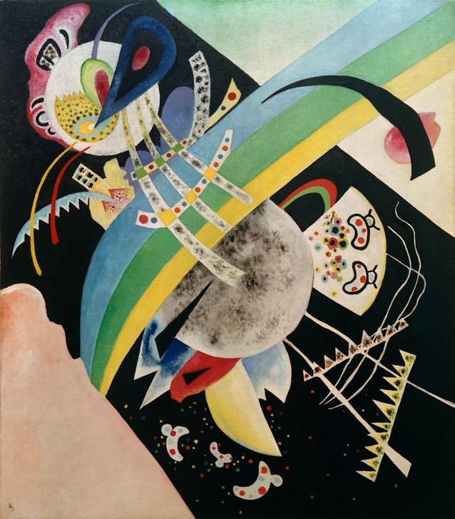 Kreise auf Schwarz von Wassily Kandinsky