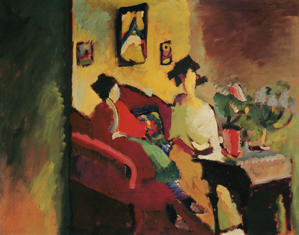 Interieur Gabriele Münter und Marianne v.Werefkin von Wassily Kandinsky