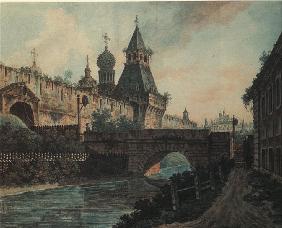 Das Nikolaus-Tor des Kitai-Gorod in Moskau