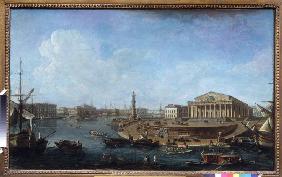 Die Börse und die Admiralität von der Peter-und-Paul-Festung aus gesehen 1810