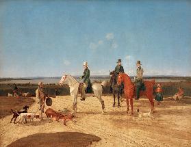 Oberbayrische Landschaft mit Reitern 1822