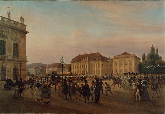 Parade before the royal palace von Wilhelm Bruecke