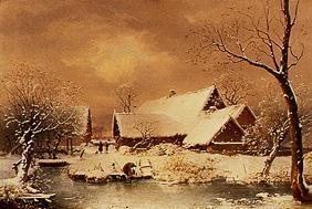 Verschneite Winterlandschaft. 1835