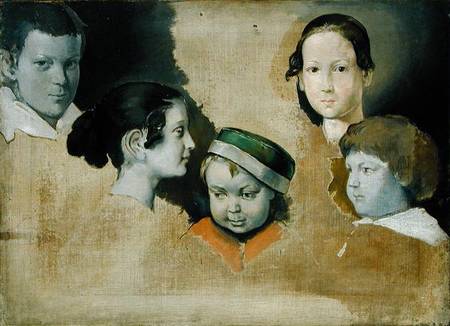 The five eldest children of the painter Julius Schnorr von Carolsfield (1794-1872) von Wilhelm Trubner