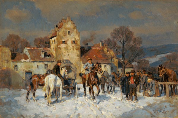 Pferdemarkt in Franken von Wilhelm Velten
