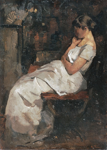 Girl in White von Willem de Zwart
