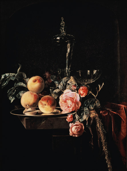 Rosen und Pfirsiche von Willem van Aelst
