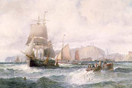 Shipping off a Coastline von William A. Thornley or Thornbery