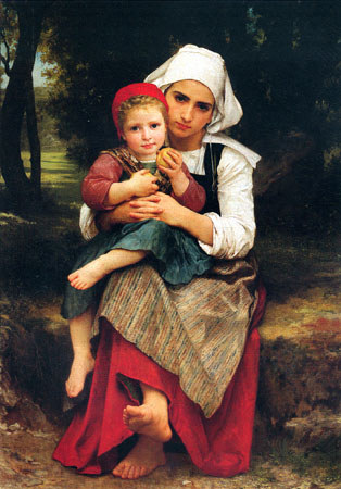 Bretonisches Geschwisterpaar von William Adolphe Bouguereau