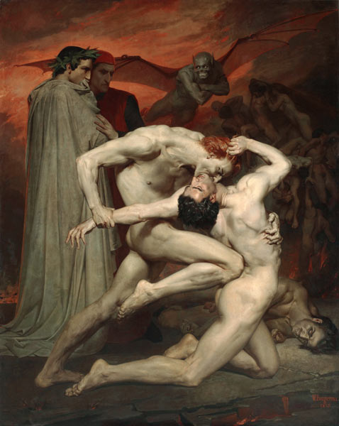 Dante und Vergil in der Hölle von William Adolphe Bouguereau