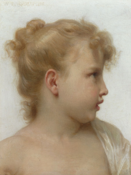 Kopfstudie Mädchen von William Adolphe Bouguereau