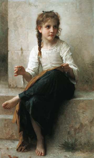 Kleine Näherin von William Adolphe Bouguereau
