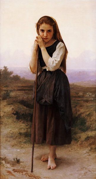 A Little Shepherdess von William Adolphe Bouguereau