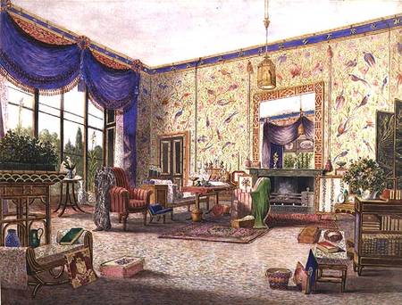 The Chinese Drawing Room, Middleton Park, Oxfordshire von William Alfred Delamotte