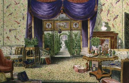 The Interior of the Chinese Drawing Room, Middleton Park, Oxfordshire von William Alfred Delamotte
