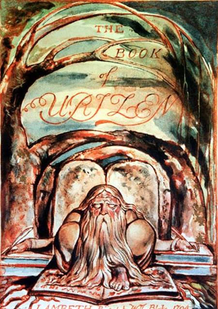The First Book of Urizen; title page, showing Urizen (representing the embodiment of unenlightened r von William Blake