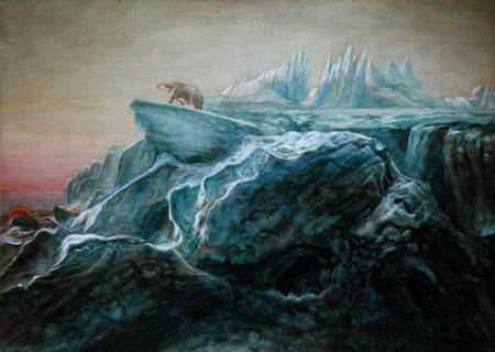Polar Bear on an Iceberg von William Bradford