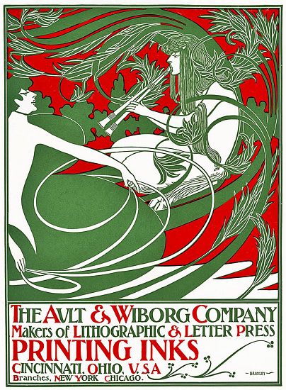 Art Nouveau poster depicting Pan von William Bradley