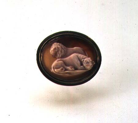 Cameo of a lion and lioness von William Brown and Charles Brown