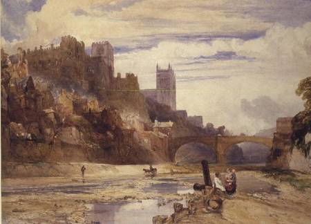 Durham from the River von William Callow