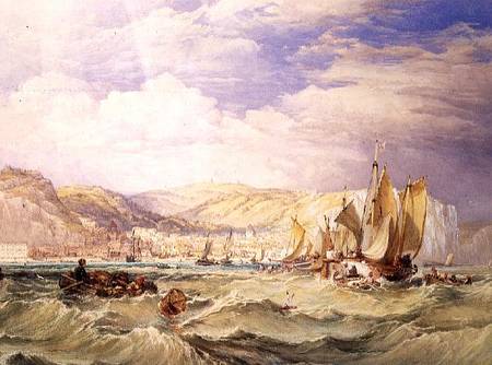 Fishing Boats off Hastings von William Clarkson Stanfield