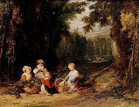 Kinder bei der Hopfenernte 1835