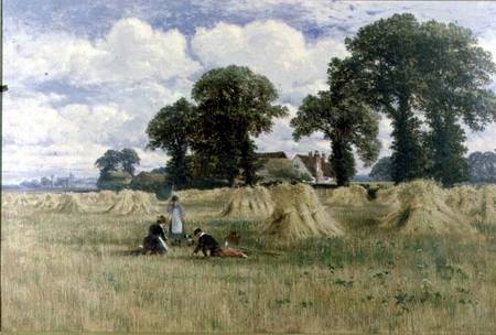 Harvest Time, Dorney, near Windsor von William E. Harris