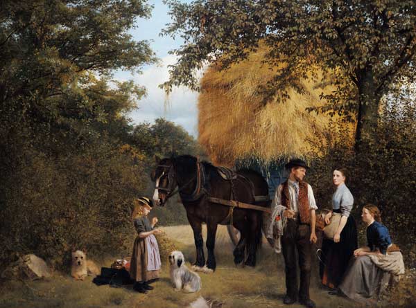 Feierabend der Landarbeiterfamilie von William Edward Millner
