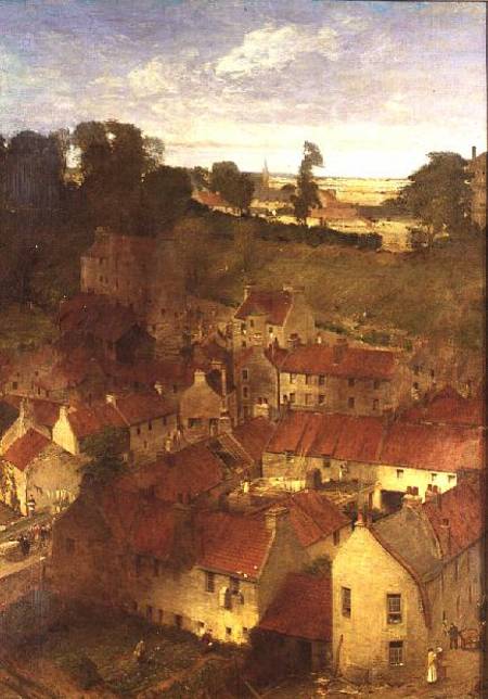 The Village of the Water of Leith from a Window in Rothesay Terrace von William Fettes Douglas