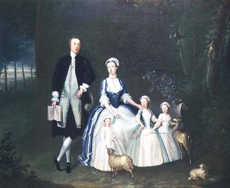 Baptist Noel, 4th Earl of Gainsborough and His Wife, Elizabeth, with their Children von William Henesy