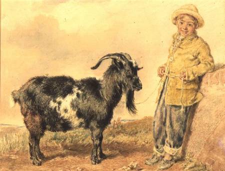 Boy and Goat von William Henry Hunt