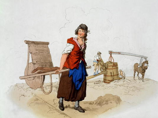Brick Maker, from 'Costume of Great Britain', published by William Miller, 1805 (colour litho) von William Henry Pyne