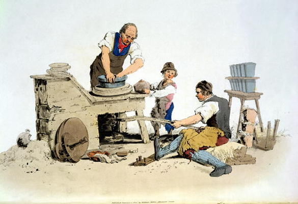 Potters, from 'Costume of Great Britain', published by William Miller, 1805 (colour litho) von William Henry Pyne