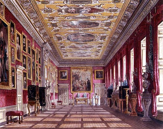 The King''s Gallery, Kensington Palace from Pyne''s ''Royal Residences'' von William Henry Pyne